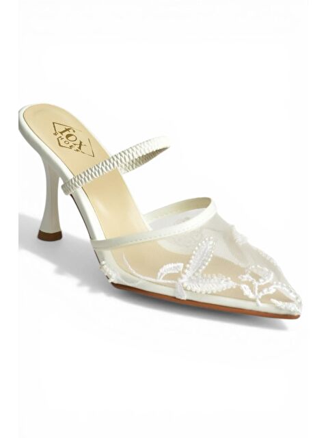 Fox Shoes Beyaz Kadın Topuklu Ayakkabı Y752176315