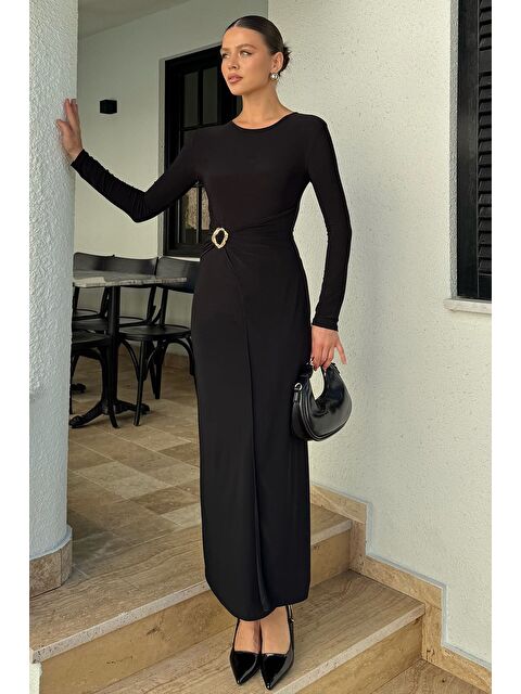 Gülseli Kadın Bel Tokalı Elbise - S000469717-19351