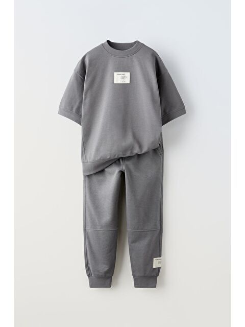 Magu Erkek Çocuk Gri Oversize Tişört Ve Eşofman Altı Takım - S000383269-20600