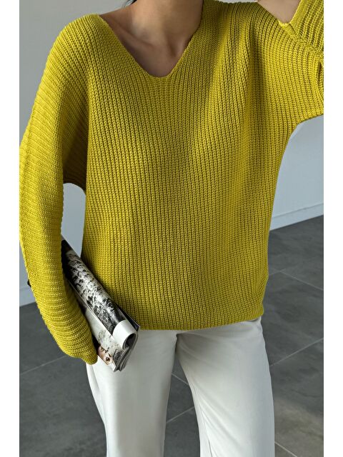 Gülseli V Yaka Salaş Triko Bluz (s,m,l,xl Uyumludur) - S000445325-18194