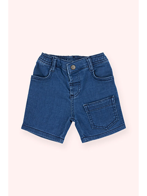 Panço Erkek Bebek Cep Detaylı Lacivert Jean Şort - S000518370-21164