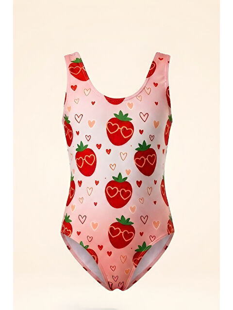 Modanino Kız Çocuk Mayokini - Görsel Desenli-2-6 Yaş 12616N