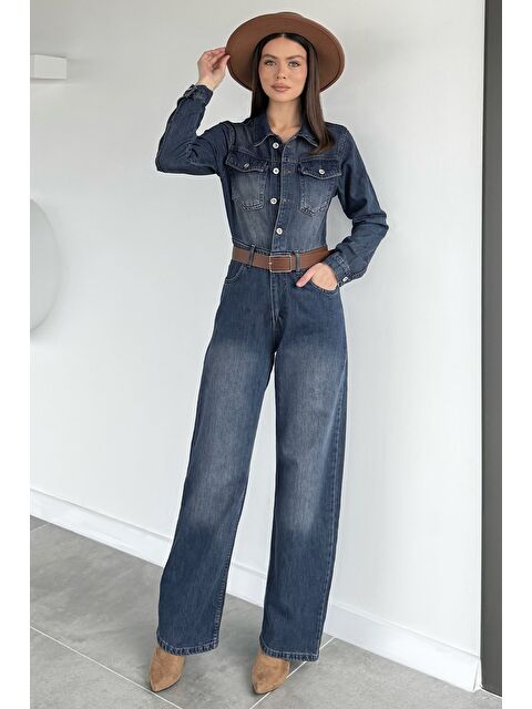 Gülseli Kadın Uzun Kol Jean Jean Tulum - S000491765-21164