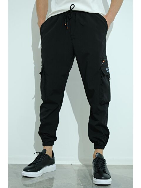 Oksit Bl Non Stop Baskılı Kort Paraşüt Kumaş Tactical Kargo Cepli Erkek Eşofman Alt - S000280322-19351