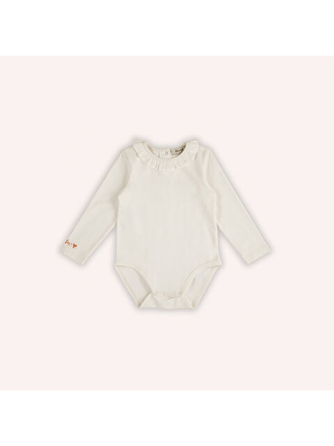 Panço Kız Çocuk Yakası Fırfır Detaylı Body - S000333770-19965