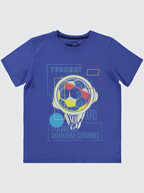 Civil Boys Erkek Çocuk Tişört 6-9 Yaş Saks Mavisi