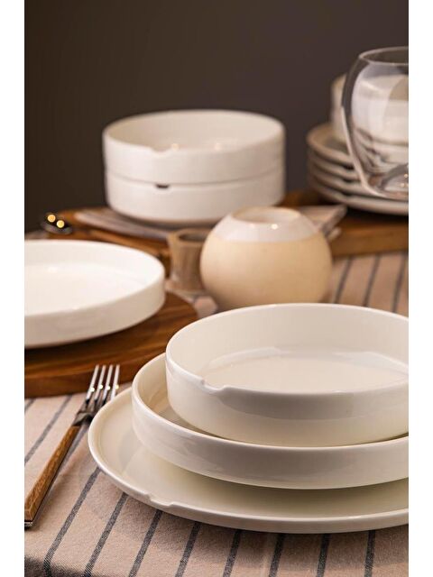 Kütahya Porselen Bone Chef Taste Of 18 Parça 6 Kişilik Yemek Takımı - S000374485-19927