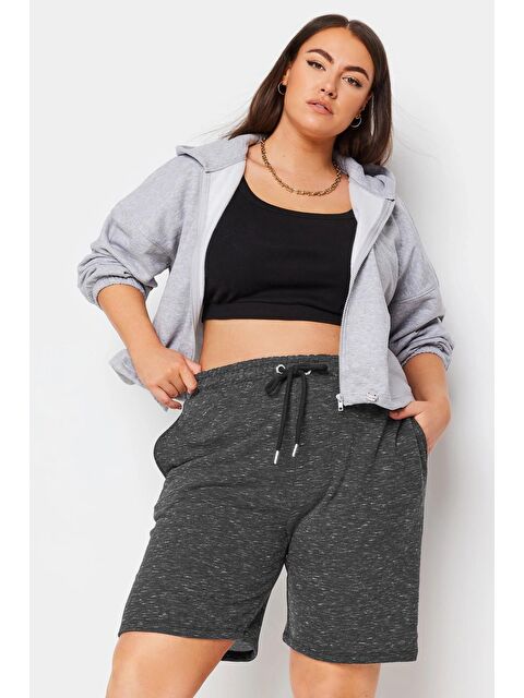 Stil Diva Büyük Beden Cepli Beli Büzgülü Rahat Kesim Şort 303202 - S000196877-74