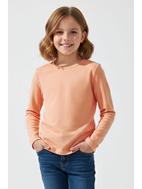 Breeze Kız Çocuk Uzun Kollu Tişört Basic Somon (9-14 Yaş) - S000526868-24085