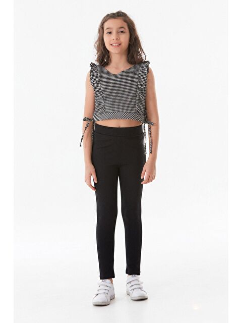 Fullamoda Çelik Kumaş Yüksek Bel Kız Çocuk Tayt - S000247911-19351