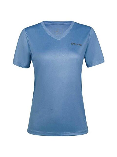 2AS Freda V Yaka Kadın Tişört Mavi - S000487651-17234