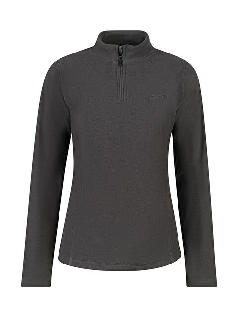2AS Camila Kadın Yarım Fermuarlı İnce Polar Sweatshirt Antrasit - S000487652-29666