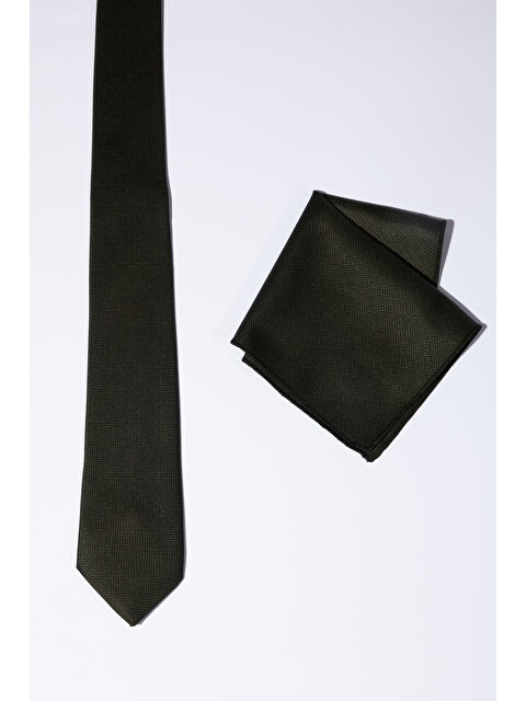 Altınyıldız Classics Erkek Siyah Kravat-Mendil Set - S000404419-19351