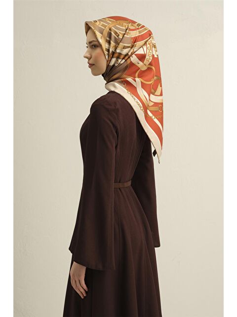 ARMİNE Leopar Desenli Saf İpek Twill Eşarp 9315 05 - S000500493-22000