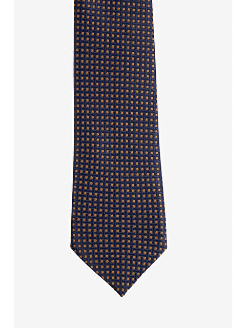 AC&Co / Altınyıldız Classics Erkek Lacivert-Sarı Desenli Kravat - S000404431-37354