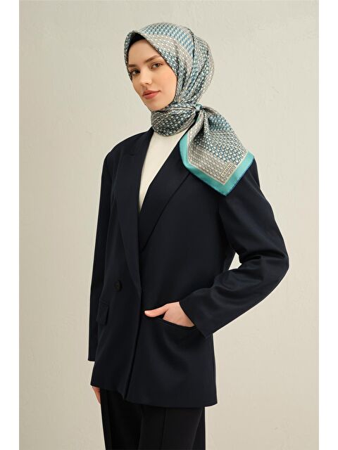 ARMİNE Geometrik Desenli Saf İpek Sura Eşarp 9319 50 - S000505046-18194