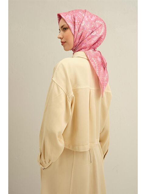 ARMİNE Etnik Desen Saf İpek Twill Eşarp 9304 52 - S000500514-20031