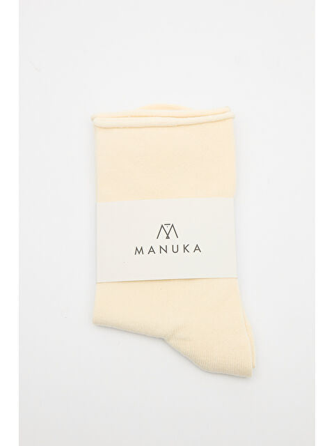 Manuka Lastiksiz Soket Çorap Bej - S000469311-19928