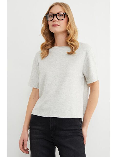 Fullamoda Basic Bisiklet Yaka Modal Tişört - S000463900-74