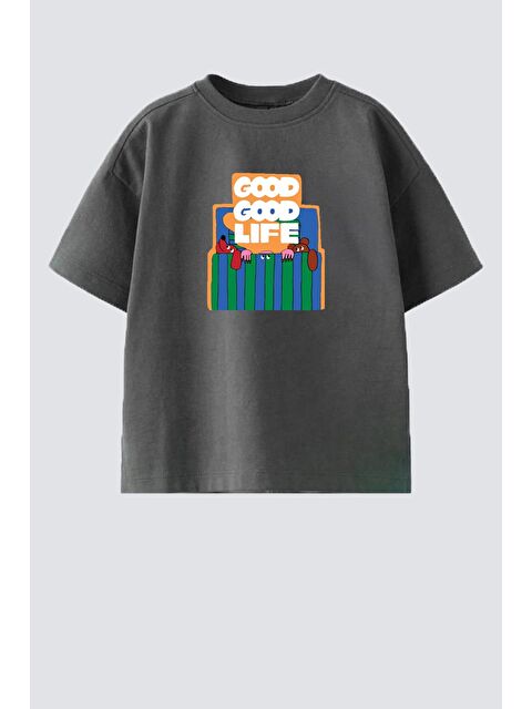 Monila Erkek Çocuk Pamuklu Bisiklet Yaka Baskılı T-Shirt