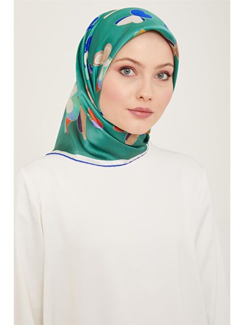ARMİNE Obje Desenli Twill İpek Eşarp 24Ya9146 33 84 - S000498126-18194
