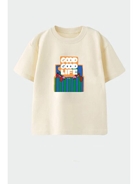 Monila Erkek Çocuk Pamuklu Bisiklet Yaka Baskılı T-Shirt