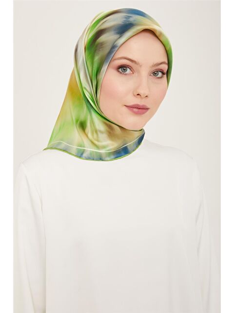 ARMİNE Soyut Desenli Twill İpek Eşarp 24Ya9136 36 02 - S000500343-18194