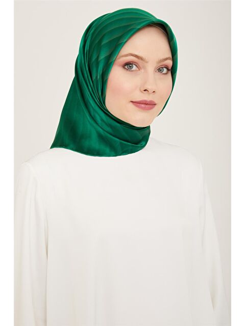 ARMİNE Klasik Desenli Twill İpek Eşarp 24Ya9150 4 84 - S000498144-18194