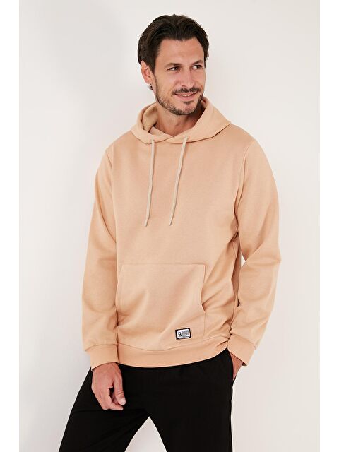 Buratti Slim Fit Kapüşonlu Kanguru Cepli İçi Tüylü Yumuşak Şardonlu Erkek Hoodie 5905281 - S000000611-29738