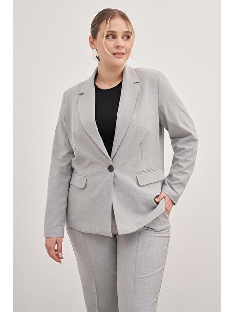 Mylinemoda Astarlı Tek Düğmeli Blazer - S000242404-20600