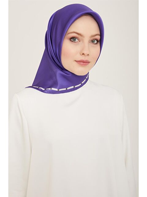 ARMİNE Monogram Desenli Sura İpek Eşarp 24Ya9166 85 56 - S000500362-23173