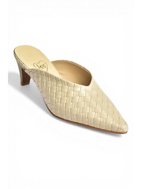 Fox Shoes Bej Kadın Terlik Y654660709