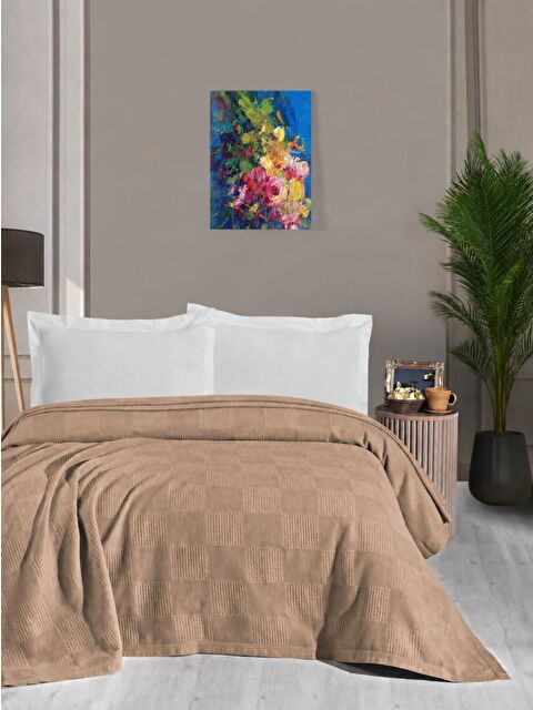Mulberry Waflle Desenli Pike Battaniye %100 Pamuk Kalın İplik Yumuşak Battal Boy 240 x 260