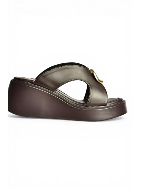 Fox Shoes Kahverengi Kadın Terlik Y973965409