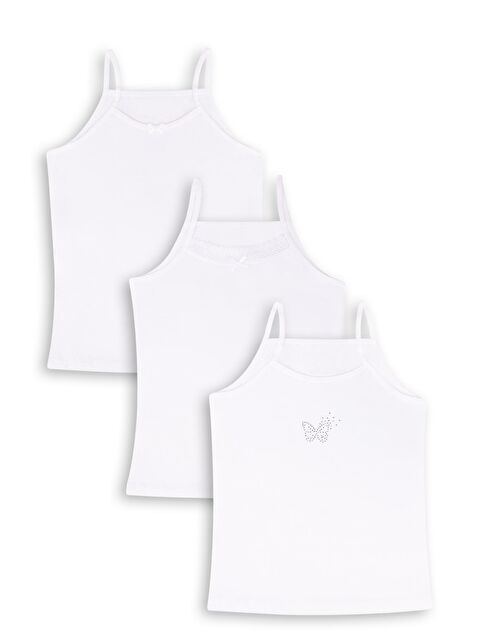 Domikids Kız Çocuk Pamuklu Atlet 3'lü Paket - S000203340-18