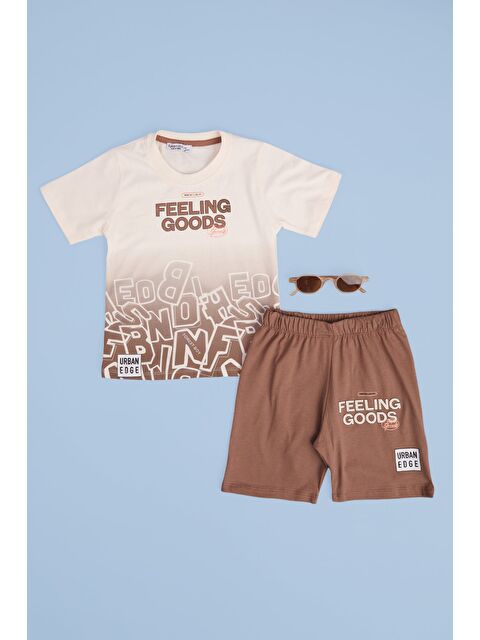 Fullamoda %100 Pamuk Feeling Goods Baskılı Erkek Çocuk 2 Li Takım
