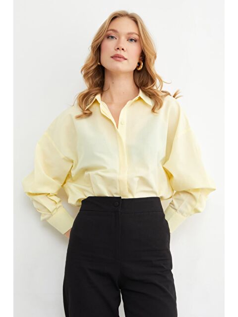 Fullamoda Basic Yırtmaçlı Oversize Gömlek - S000436913-20072