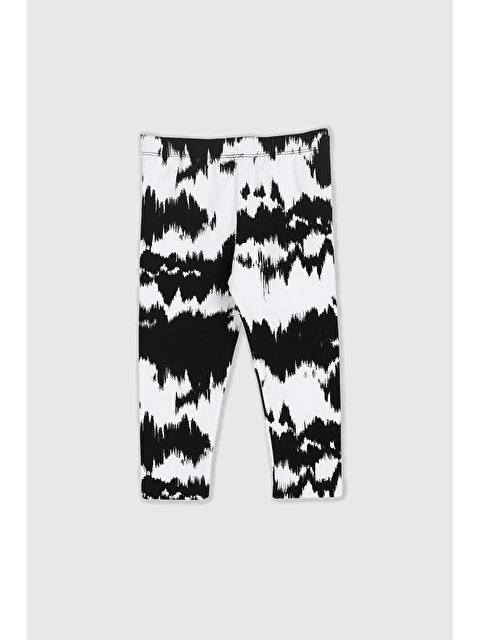 Panço Kız Bebek Desenli Beyaz Tayt - S000514292-20063