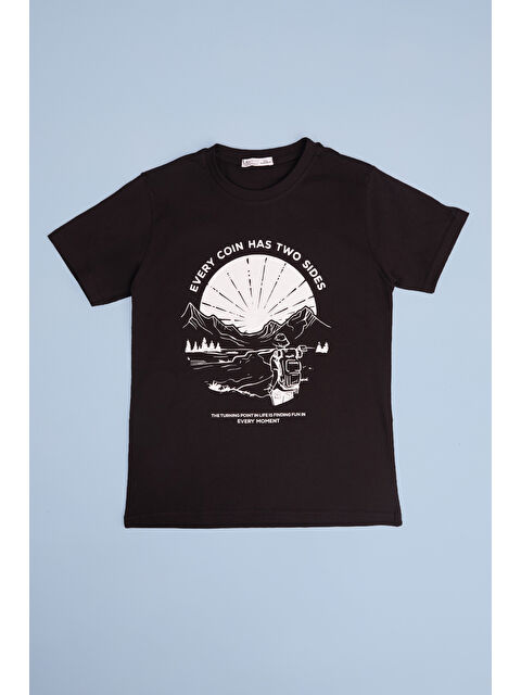 Fullamoda %100 Pamuk Baskılı Erkek Çocuk Oversize Tişört