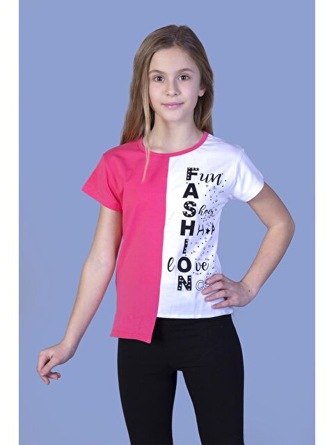 Toontoykids Kız Çocuk Fasihon Garni Tişört - S000250953-18686