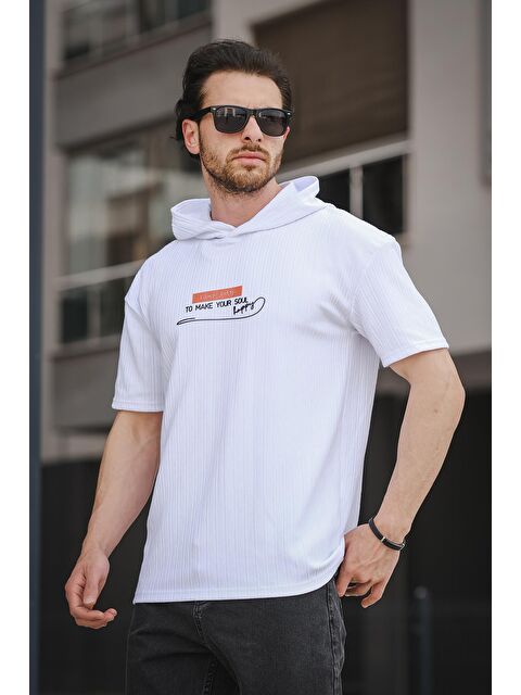 Oksit Kapüşonlu Kısa Kollu Baskılı  Erkek Tişört - S000181279-20063