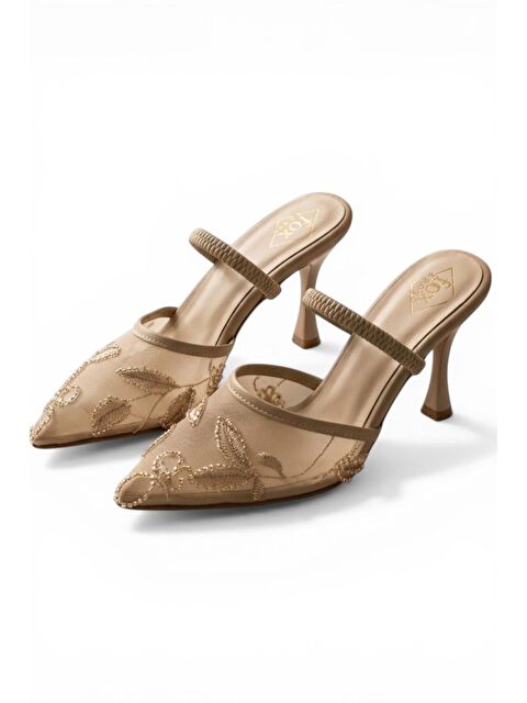 Fox Shoes Bej Kadın Topuklu Ayakkabı Y752176315