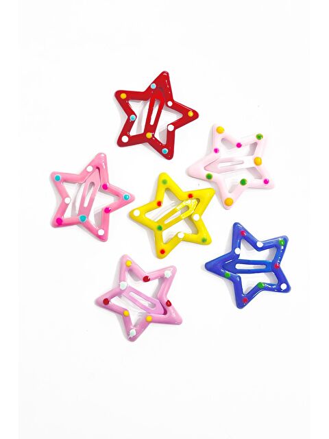 New Obsessions Rengarenk Yıldızlı Çıtçıt Toka Seti 6'lı paket - S000144980-27074