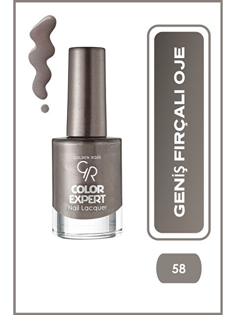 GOLDEN ROSE Color Expert Nail Lacquer No: 58 Fossil - Geniş Fırçalı Oje