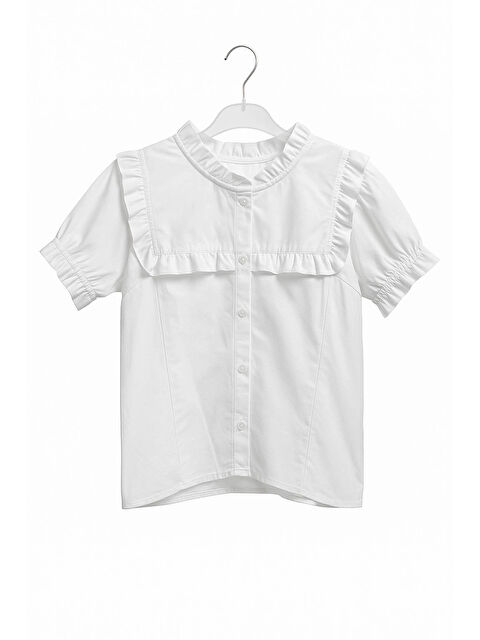 Myhanne Kısa Kol Düz Kız Çocuk Gömlek 6996 - S000385587-20063