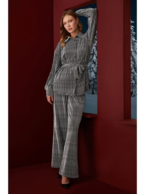 Fullamoda Fullamodest Beli Kemerli Taşlı Simli 2 Li Takım - S000487659-20600