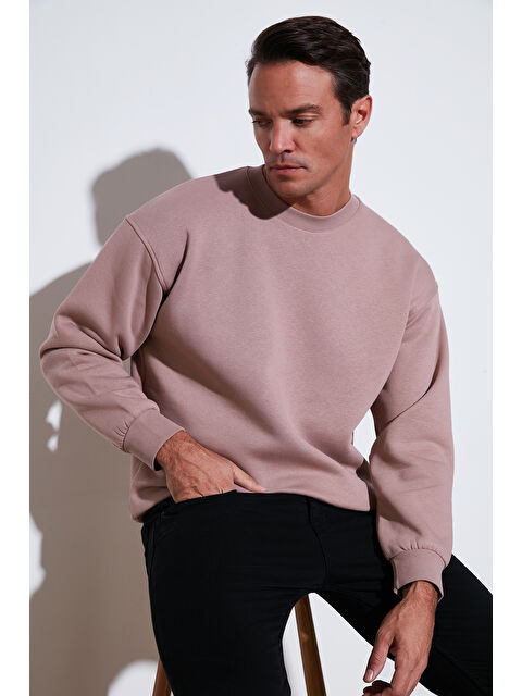 Buratti Regular Fit Bisiklet Yaka Pamuklu İçi Tüylü Yumuşak Şardonlu Erkek Sweatshirt 5905255 - S000000582-20028