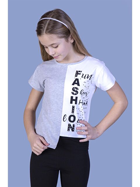 Toontoykids Kız Çocuk Fasihon Garni Tişört - S000250953-74