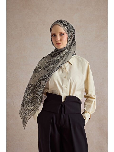 QEF Pamuk Şal Flow Taş - S000507427-25636