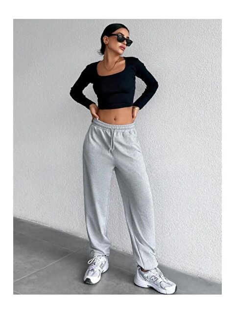 Süperlife Kadın Kendinden Kıvırma Bol İnce Eşofman SPR24EA89 - S000176298-17308